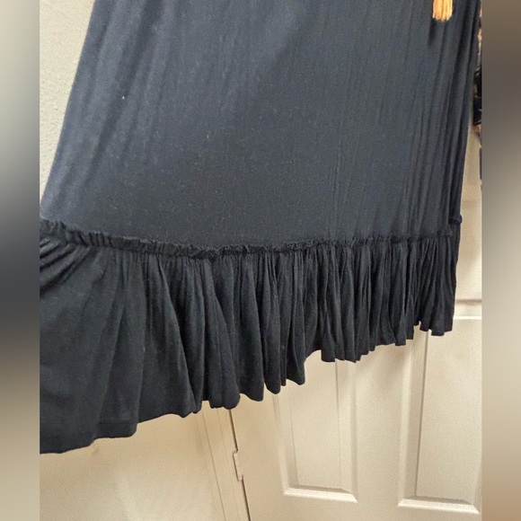 Free People Boho dress, black with light orange details - Picture 3 of 7